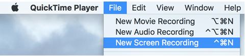 Quicktime New screen