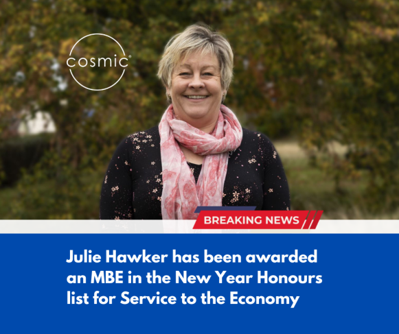 Julie Hawker receives MBE for Service to the Economy