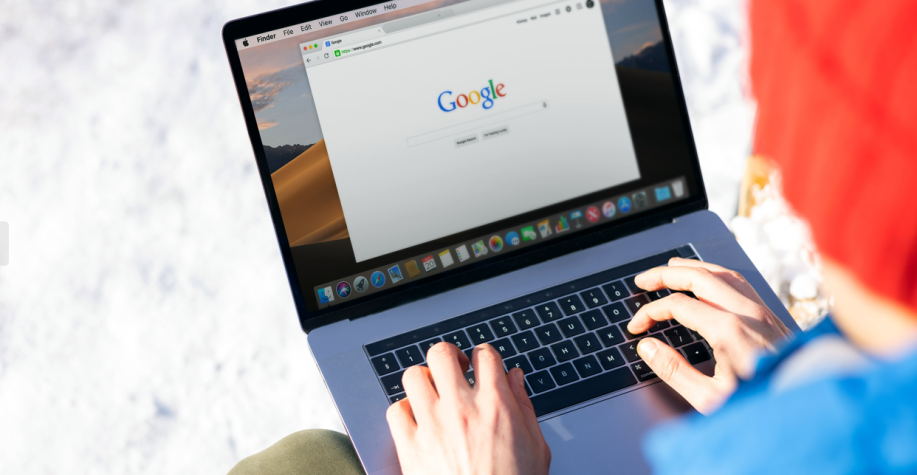 SEO Agency in Devon - Laptop showing Google Search Engine 