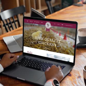 Devonshire Poultry website on a laptop screen