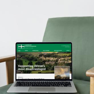 Northcott Devon Foundation website on a laptop screen